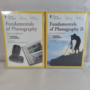The Great Courses Fundamentals of Photography 1 & 2 DVD/Book Nat Geo Guide NEW